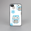 The Subtle Blue Cartoon Owls Skin-Sert for the Apple iPhone 4-4s Skin-Sert Case