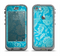 The Subtle Blue Floral Lace Pattern Apple iPhone 5c LifeProof Nuud Case Skin Set