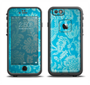 The Subtle Blue Floral Lace Pattern Apple iPhone 6/6s LifeProof Fre Case Skin Set