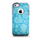 The Subtle Blue Floral Lace Pattern Skin for the iPhone 5c OtterBox Commuter Case