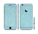 The Subtle Blue Floral Laced Sectioned Skin Series for the Apple iPhone 6s Plus
