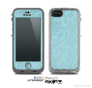 The Subtle Blue Floral Laced Skin for the Apple iPhone 5c LifeProof Case