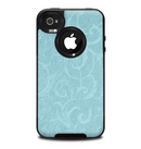 The Subtle Blue Floral Laced Skin for the iPhone 4-4s OtterBox Commuter Case