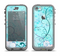 The Subtle Blue & Pink Grunge Floral Apple iPhone 5c LifeProof Nuud Case Skin Set