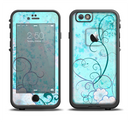 The Subtle Blue & Pink Grunge Floral Apple iPhone 6/6s LifeProof Fre Case Skin Set