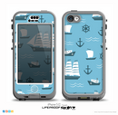 The Subtle Blue Ships and Anchors Skin for the iPhone 5c nüüd LifeProof Case