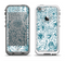 The Subtle Blue Sketched Lace Pattern V21 Apple iPhone 5-5s LifeProof Fre Case Skin Set