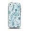 The Subtle Blue Sketched Lace Pattern V21 Apple iPhone 5c Otterbox Symmetry Case Skin Set