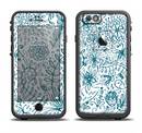 The Subtle Blue Sketched Lace Pattern V21 Apple iPhone 6/6s Plus LifeProof Fre Case Skin Set