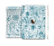 The Subtle Blue Sketched Lace Pattern V21 Full Body Skin Set for the Apple iPad Mini 3