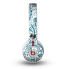 The Subtle Blue Sketched Lace Pattern V21 Skin for the Beats by Dre Mixr Headphones