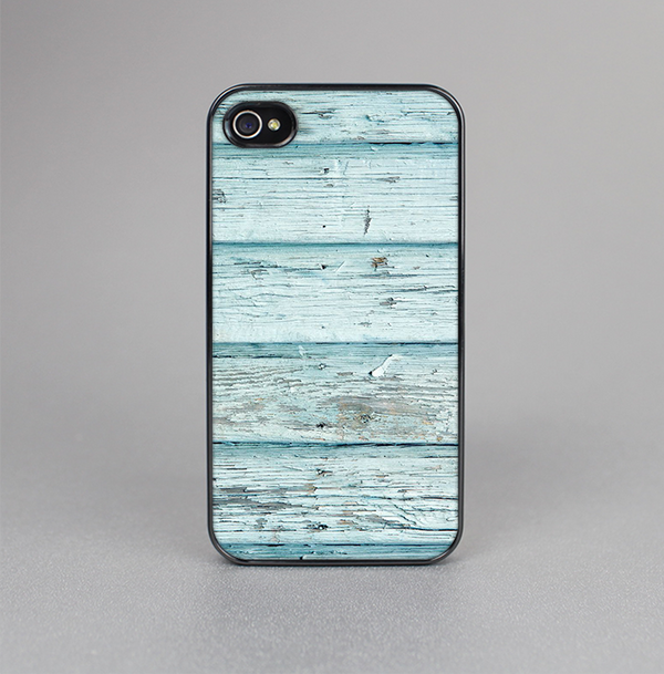 The Subtle Blue Vertical Aged Wood Skin-Sert for the Apple iPhone 4-4s Skin-Sert Case