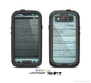 The Subtle Blue Vertical Aged Wood Skin For The Samsung Galaxy S3 LifeProof Case