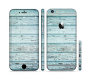 The Subtle Blue Vertical Aged Wood Sectioned Skin Series for the Apple iPhone 6s Plus