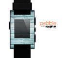 The Subtle Blue Vertical Aged Wood Skin for the Pebble SmartWatch