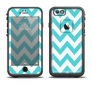 The Subtle Blue & White Chevron Pattern Apple iPhone 6/6s LifeProof Fre Case Skin Set