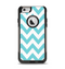 The Subtle Blue & White Chevron Pattern Apple iPhone 6 Otterbox Commuter Case Skin Set