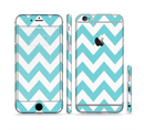 The Subtle Blue & White Chevron Pattern Sectioned Skin Series for the Apple iPhone 6s Plus