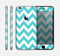 The Subtle Blue & White Chevron Pattern Skin for the Apple iPhone 6