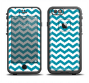 The Subtle Blue & White Chevron Pattern V2 Apple iPhone 6/6s LifeProof Fre Case Skin Set