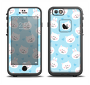 The Subtle Blue & White Faced Cats Apple iPhone 6/6s LifeProof Fre Case Skin Set