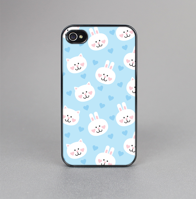 The Subtle Blue & White Faced Cats Skin-Sert for the Apple iPhone 4-4s Skin-Sert Case