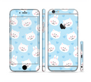 The Subtle Blue & White Faced Cats Sectioned Skin Series for the Apple iPhone 6s Plus