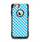 The Subtle Blue & White Plaid Apple iPhone 6 Otterbox Commuter Case Skin Set