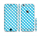 The Subtle Blue & White Plaid Sectioned Skin Series for the Apple iPhone 6s Plus