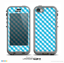 The Subtle Blue & White Plaid Skin for the iPhone 5c nüüd LifeProof Case