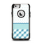 The Subtle Blue & White Plaid with Polka Dots Apple iPhone 6 Otterbox Commuter Case Skin Set