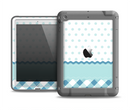 The Subtle Blue & White Plaid with Polka Dots Apple iPad Air LifeProof Fre Case Skin Set