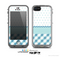 The Subtle Blue & White Plaid with Polka Dots Skin for the Apple iPhone 5c LifeProof Case