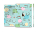 The Subtle Blue With Coffee Icon Sketches Full Body Skin Set for the Apple iPad Mini 3