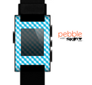 The Subtle Blue & White Plaid Skin for the Pebble SmartWatch