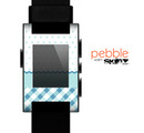 The Subtle Blue & White Plaid with Polka Dots Skin for the Pebble SmartWatch