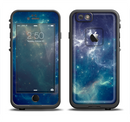 The Subtle Blue and Green Nebula Apple iPhone 6 LifeProof Fre Case Skin Set
