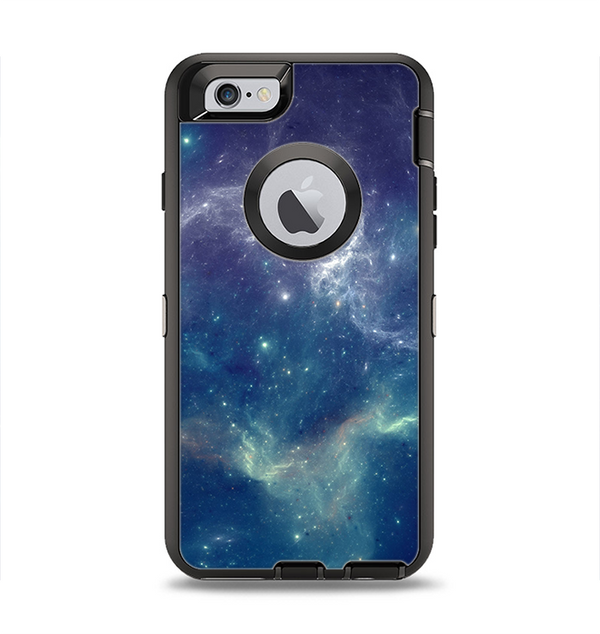 The Subtle Blue and Green Nebula Apple iPhone 6 Otterbox Defender Case Skin Set