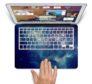 The Subtle Blue and Green Nebula Skin Set for the Apple MacBook Pro 15" with Retina Display
