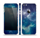 The Subtle Blue and Green Nebula Skin Set for the Apple iPhone 5