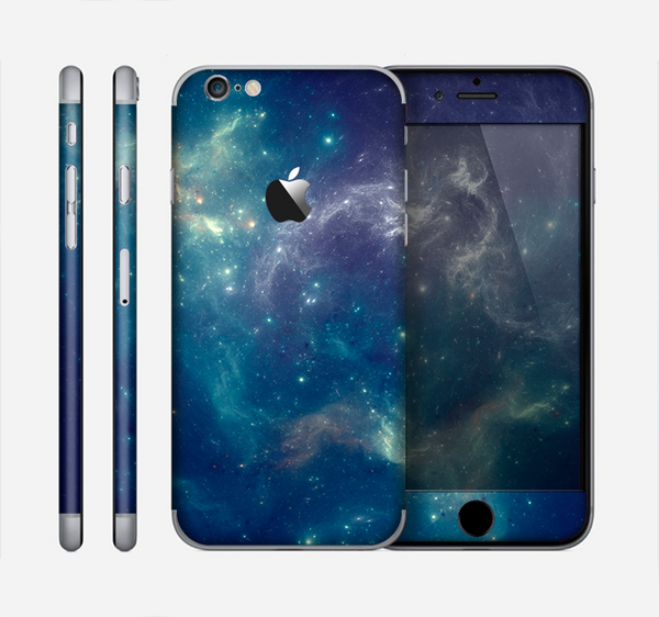 The Subtle Blue and Green Nebula Skin for the Apple iPhone 6