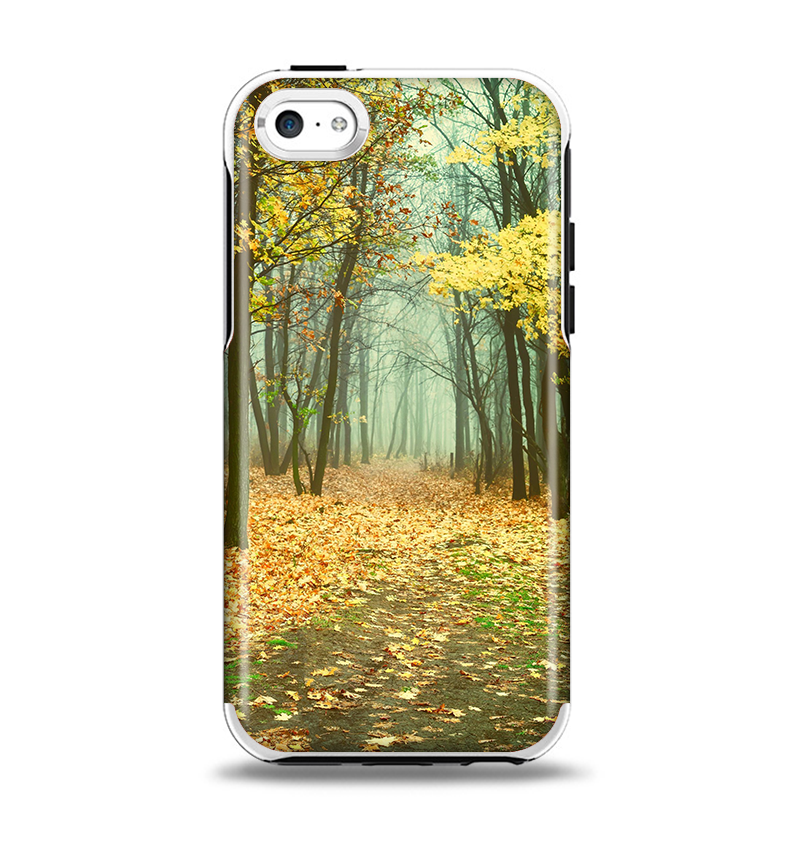 The Subtle Gold Autumn Forrest Apple iPhone 5c Otterbox Symmetry Case Skin Set
