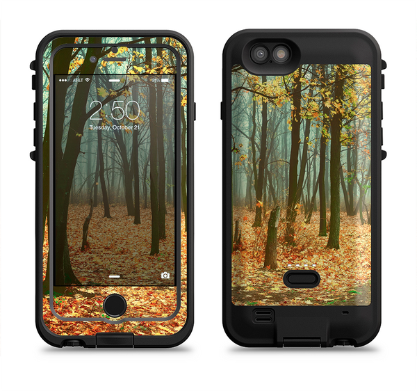 The Subtle Gold Autumn Forrest Apple iPhone 6/6s LifeProof Fre POWER Case Skin Set