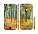The Subtle Gold Autumn Forrest Sectioned Skin Series for the Apple iPhone 6 Plus