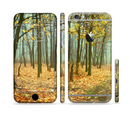 The Subtle Gold Autumn Forrest Sectioned Skin Series for the Apple iPhone 6s Plus