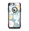 The Subtle Gray & White Floral Illustration Apple iPhone 6 Otterbox Commuter Case Skin Set