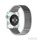 The Subtle Gray & White Floral Illustration Full-Body Skin Kit for the Apple Watch