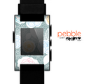The Subtle Gray & White Floral Illustration Skin for the Pebble SmartWatch