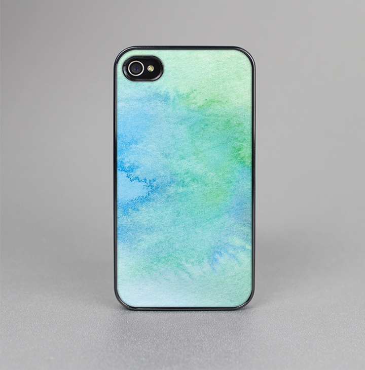 The Subtle Green & Blue Watercolor Skin-Sert for the Apple iPhone 4-4s Skin-Sert Case