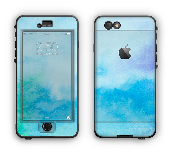The Subtle Green & Blue Watercolor V2 Apple iPhone 6 LifeProof Nuud Case Skin Set